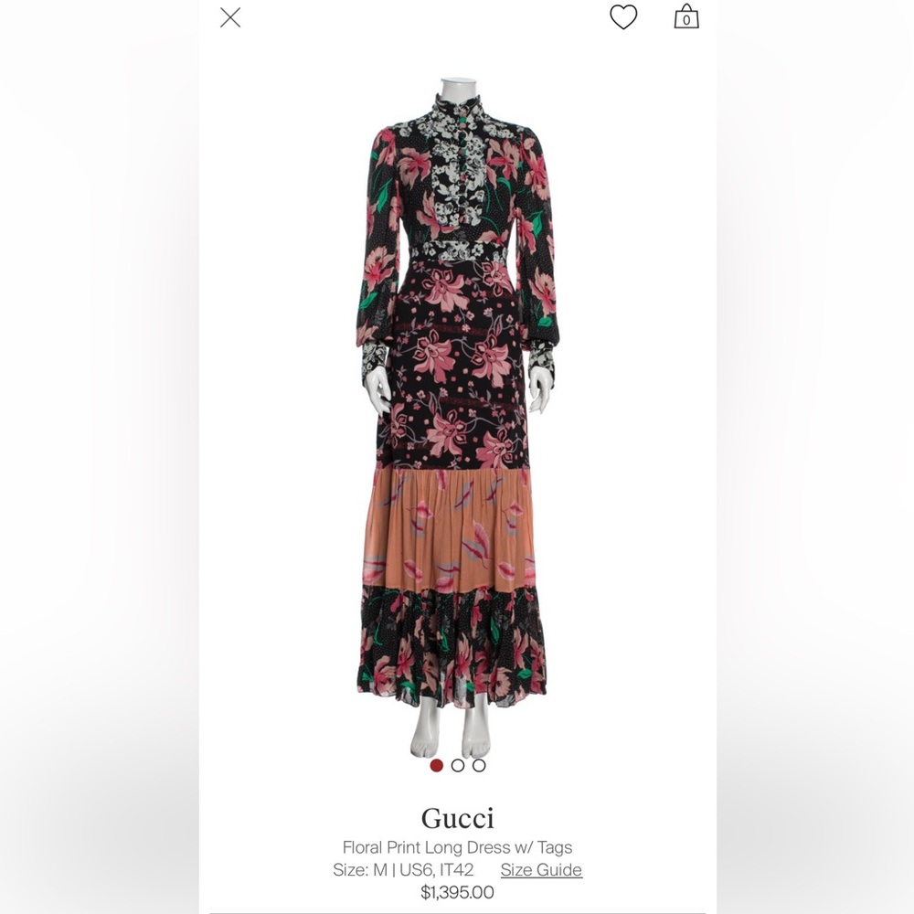 Gucci evening dress, worn once, excellent condition.